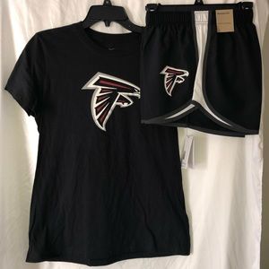 Atlanta Falcons Medium Outfit Lot Set Nike Team Apparel DriFit shorts Shirt